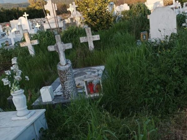 Σαν ζούγκλα το νεκροταφείο στην Γουριά – Παραπονιούνται οι κάτοικοι – (φωτό)